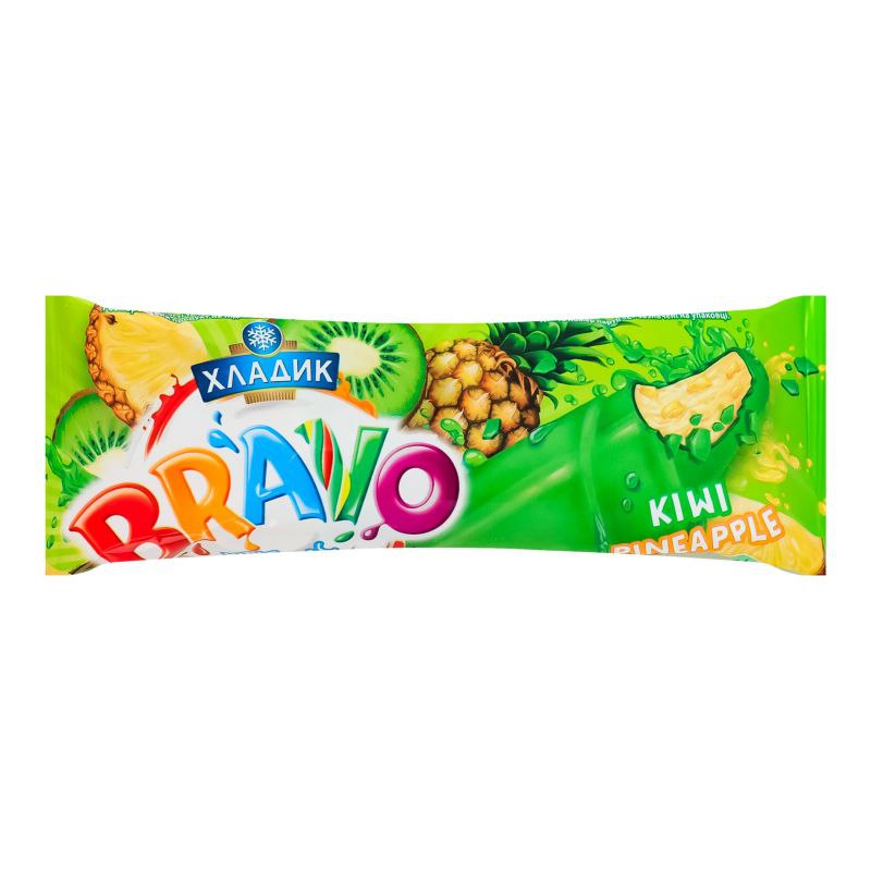 Морозиво BRAVO Ківі-ананас сік покриття 70г